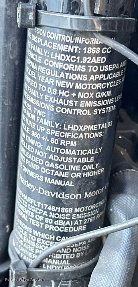 image for item EC1091 2020 Harley-Davidson Police Electra Glide motorcycle