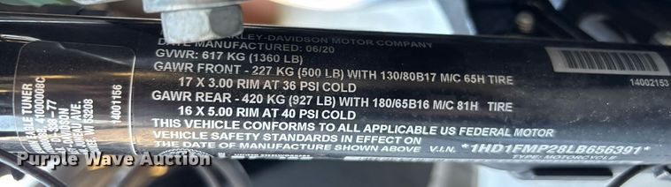 image for item EC1091 2020 Harley-Davidson Police Electra Glide motorcycle