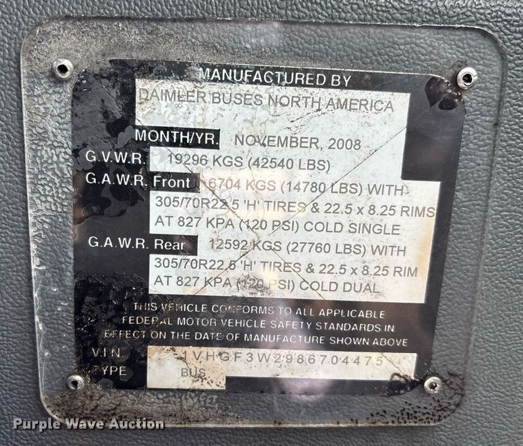 image for item EC1092 2008 Orion bus