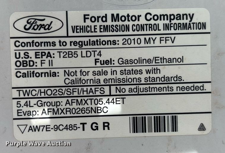 image for item EC3447 2010 Ford F150 SuperCrew pickup truck