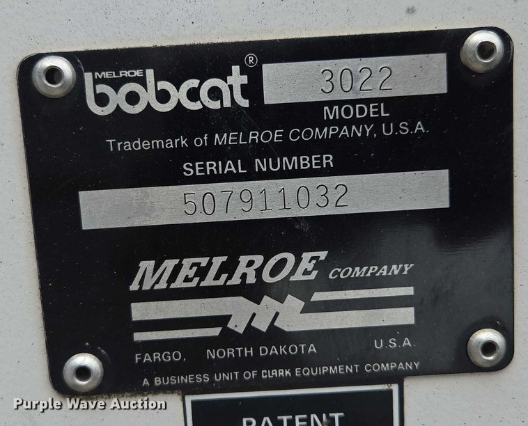 image for item EF1895 1990 Bobcat 3022 trencher