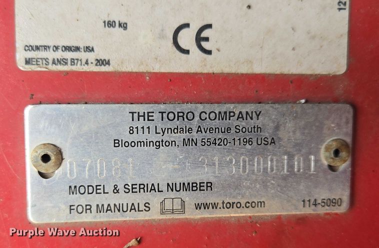 image for item EF1913 Toro Varsa-Vac turf sweeper