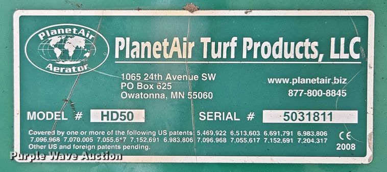 image for item EF1915 PlanetAir Turf Products HD50 aerator
