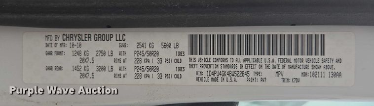 image for item EF1933 2011 Dodge Nitro SUV