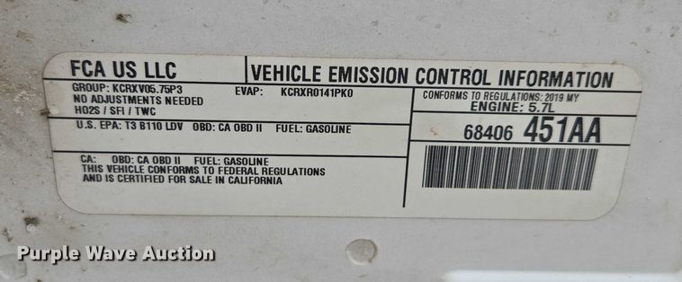 image for item EF1934 2019 Dodge Charger Police 