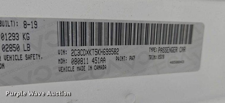 image for item EF1934 2019 Dodge Charger Police 