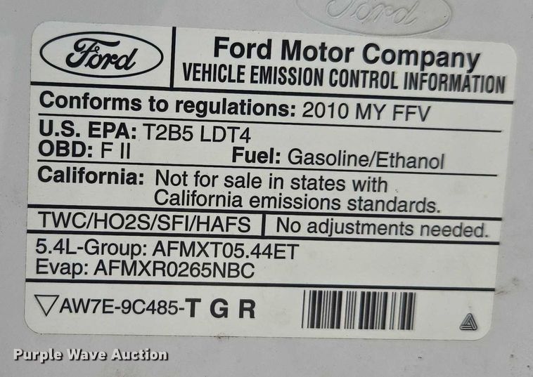 image for item EF1935 2010 Ford F150  SuperCab pickup truck