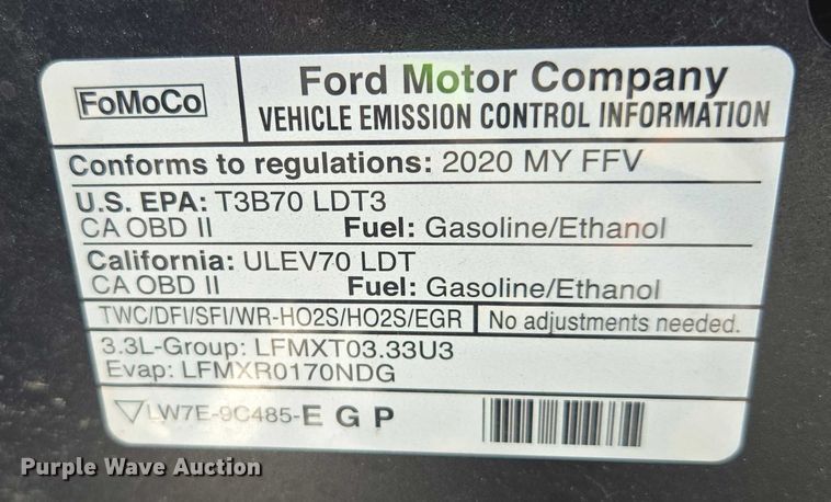 image for item EF1936 2020 Ford Explorer Police Interceptor SUV