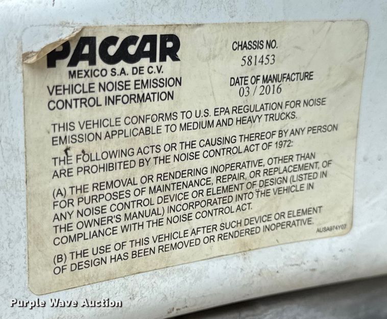 image for item EF2116 2017 Kenworth K270 street sweeper truck