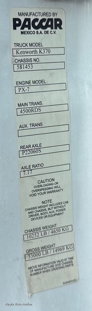 image for item EF2116 2017 Kenworth K270 street sweeper truck