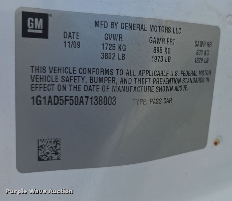 image for item EF3733 2010 Chevrolet Cobalt LT 