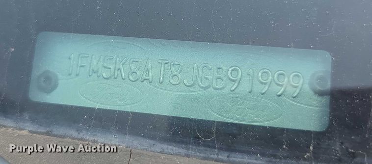 image for item EF3744 2018 Ford Explorer Police Interceptor  SUV