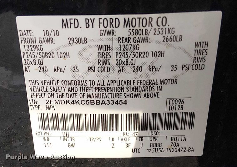 image for item EG8554 2011 Ford Edge SUV