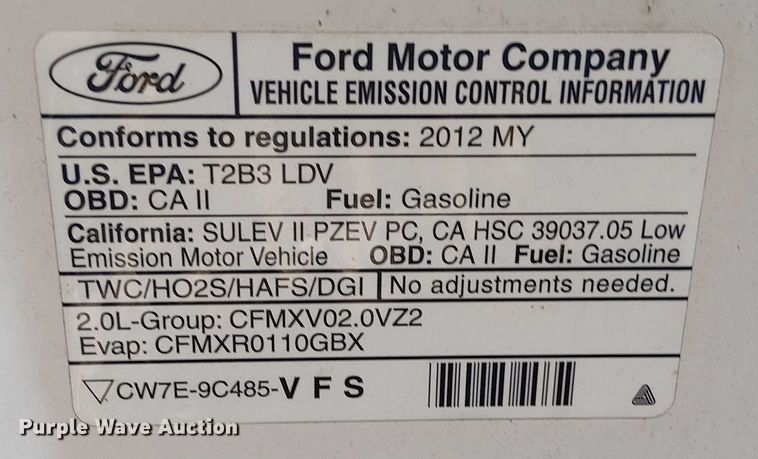 image for item EG8555 2012 Ford Focus 