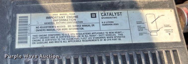 image for item EJ7634 2004 Chevrolet Silverado 2500HD pickup truck