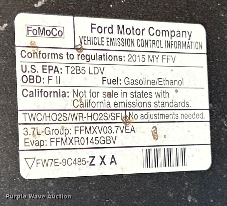 image for item EK8250 2015 Ford  Taurus Police Interceptor 