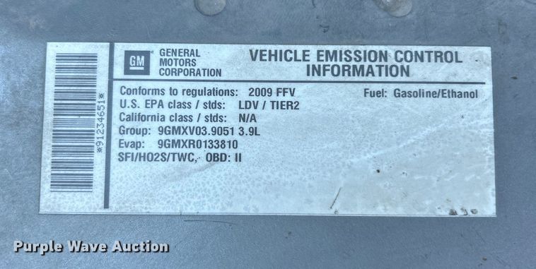 image for item EK8465 2009 Chevrolet Impala Police 