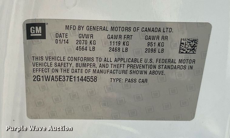 image for item EK8467 2014 Chevrolet Impala Limited 