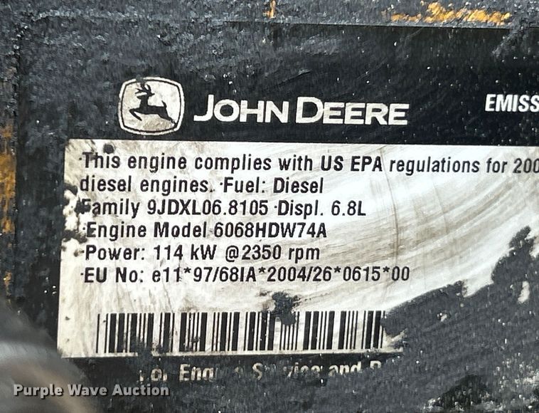 image for item EK8473 2009 John Deere 544K high lift wheel loader