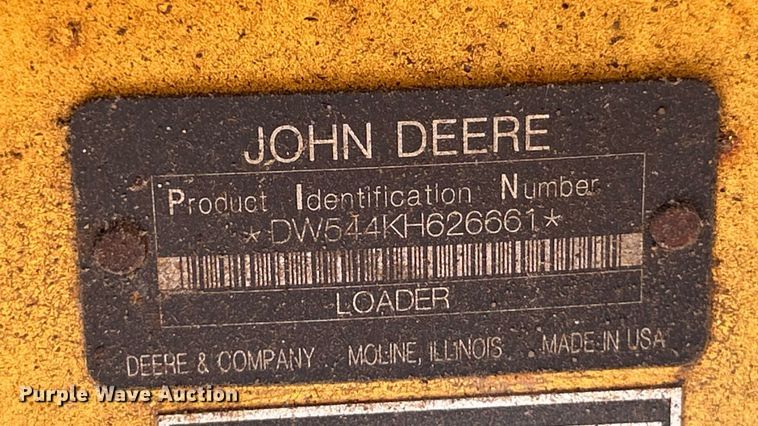 image for item EK8473 2009 John Deere 544K high lift wheel loader