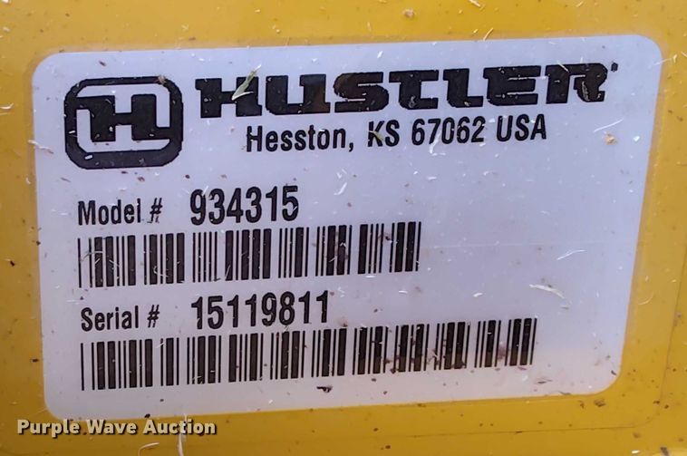 image for item EM8033 2015 Hustler Super Z Hyperdrive ZTR lawn mower