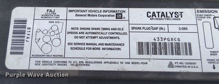 image for item EM8035 1998 Chevrolet 1500 pickup truck