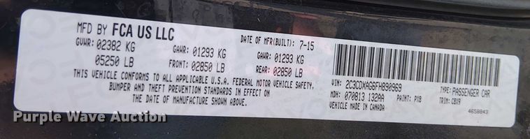 image for item EM8051 2015 Dodge Charger Police 