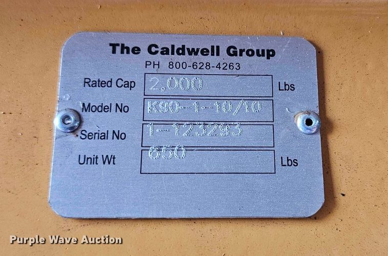 image for item EO1542 Caldwell Group K90-1-10 A-frame hoist