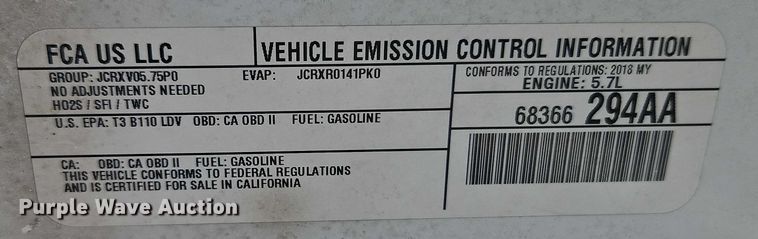 image for item EO4589 2018 Dodge Charger Police  