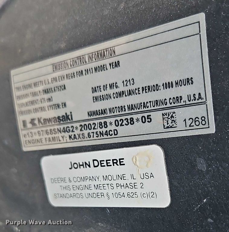 image for item EO4612 2014 John Deere Gator TX utility vehicle