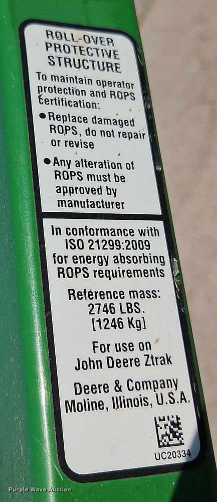 image for item EO4616 2019 John Deere Z970R ZTR lawn mower