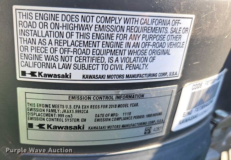 image for item EO4616 2019 John Deere Z970R ZTR lawn mower