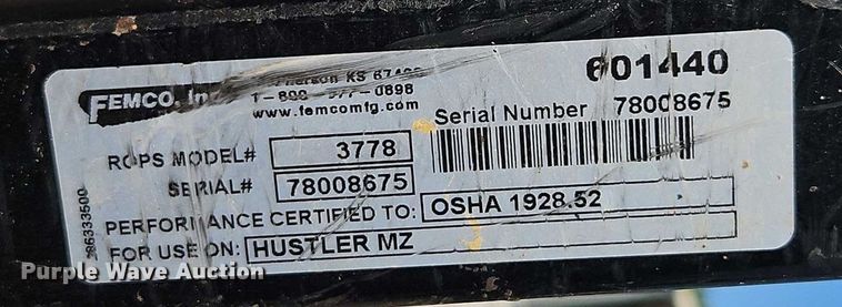 image for item EO4618 2009 Hustler Super Z ZTR lawn mower