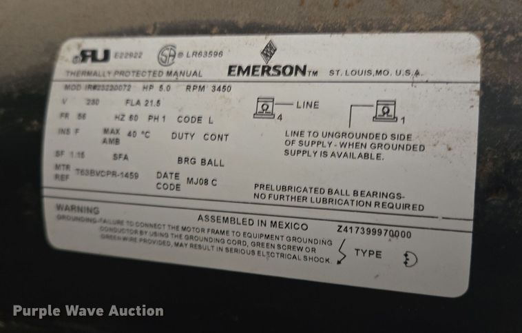 image for item EQ4098 Ingersoll Rand air compressor