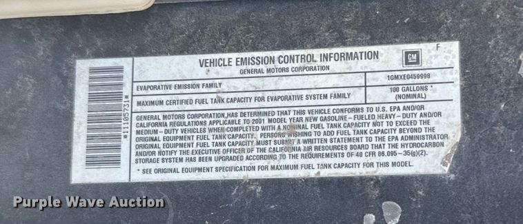 image for item ER2238 2001 Chevrolet Express 3500 school bus