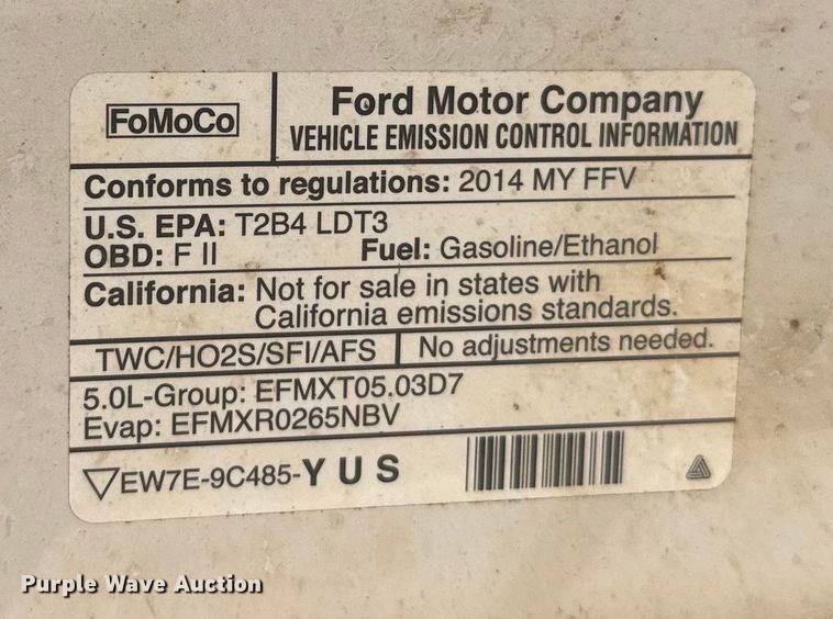 image for item ER2243 2014 Ford F150 SuperCab pickup truck