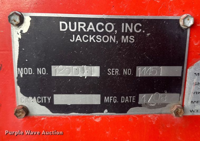 image for item ER2245 2010 Duraco Dura Patcher pothole patcher