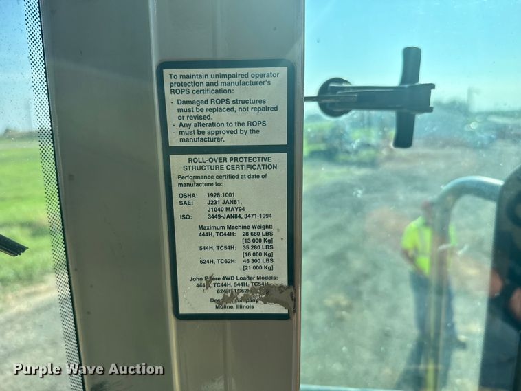 image for item ER2246 2001 John Deere 544H wheel loader