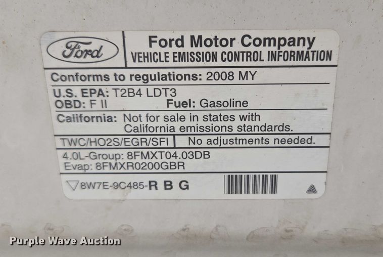 image for item ER5457 2008 Ford Explorer SUV