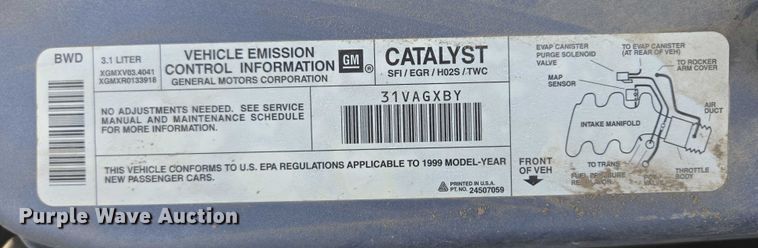 image for item ER5458 1999 Buick Century Custom  