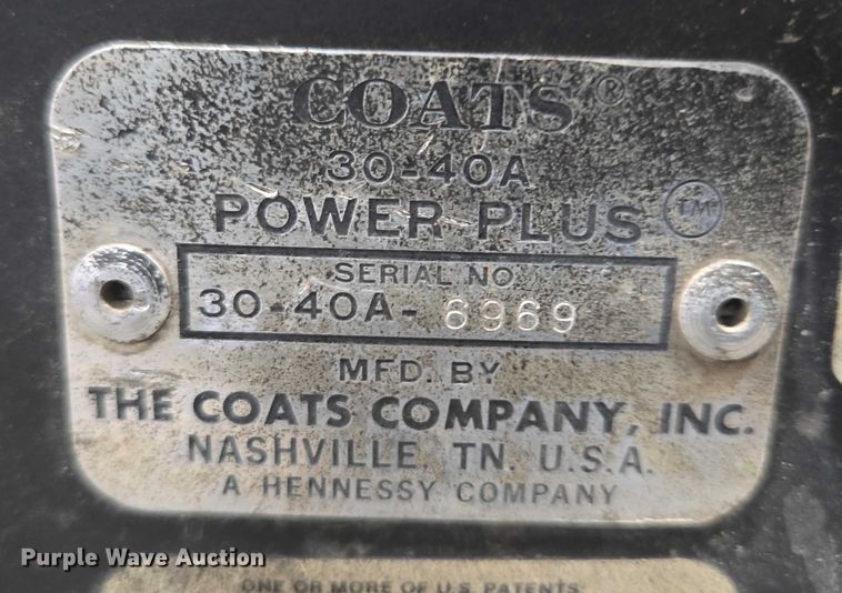 image for item ER5463 Coats 30-40A Power Plus tire machine