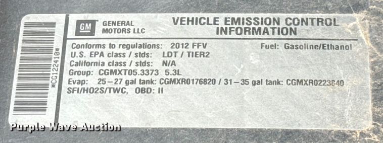 image for item EU2002 2012 Chevrolet Silverado 1500 Crew Cab pickup truck