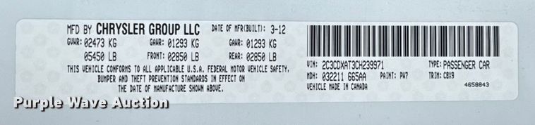 image for item EU2005 2012 Dodge Charger Police 