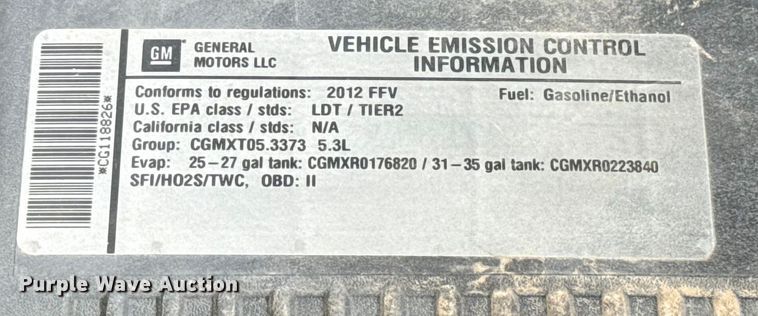 image for item EU2008 2012 Chevrolet Silverado 1500 Crew Cab pickup truck