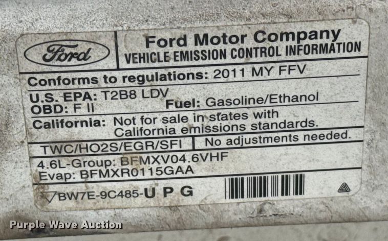 image for item EU2012 2011 Ford Crown Victoria Police Interceptor 