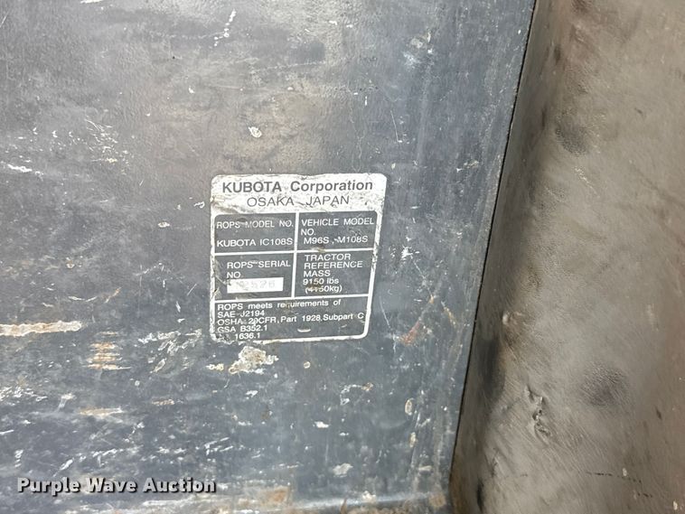 image for item EU2038 2012 Kubota M108S MFWD tractor