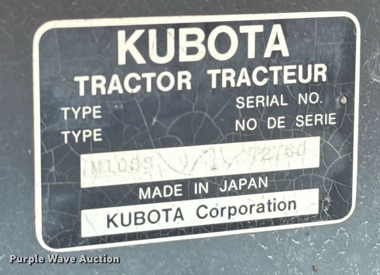 image for item EU2038 2012 Kubota M108S MFWD tractor