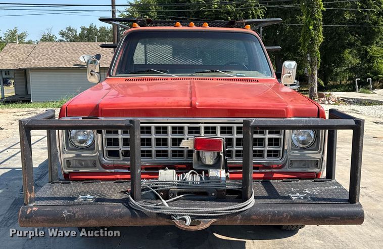 image for item EU2042 1980 Chevrolet C30 flatbed pickup truck