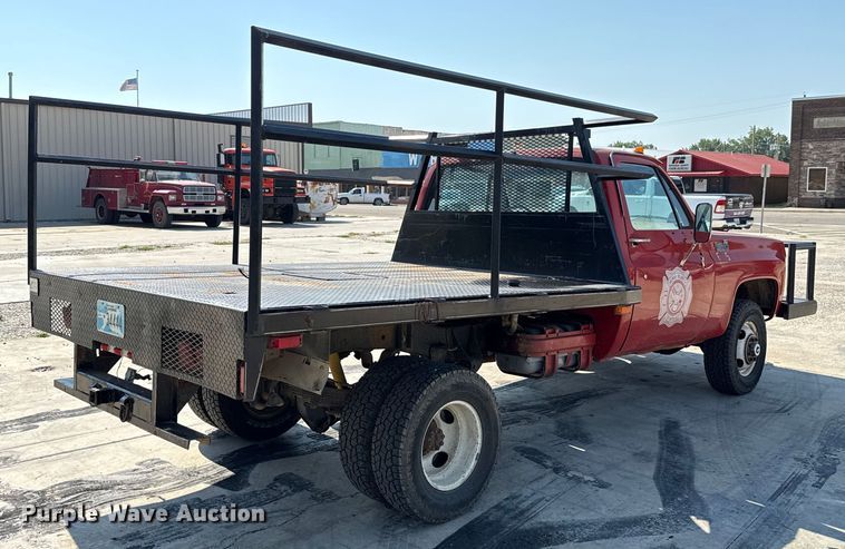 image for item EU2042 1980 Chevrolet C30 flatbed pickup truck