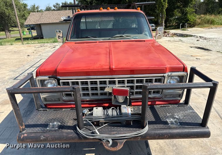 image for item EU2042 1980 Chevrolet C30 flatbed pickup truck